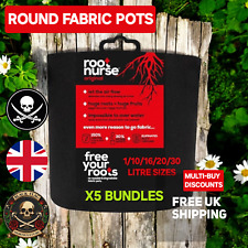 Fabric Plant Pots x5 Bundle