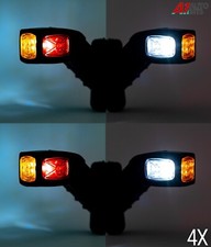 4x Recovery Stalk Side Marker Outline Led Lights 12V 24V Trailer Truck Lorry