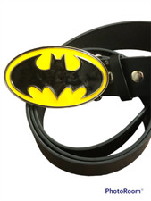 BATMAN classic logo Buckle + FREE BELT yellow joker Cosplay bat