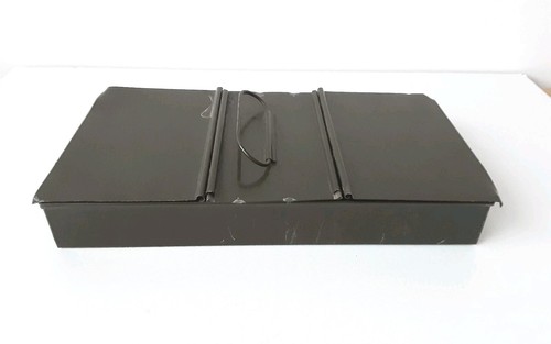 Vintage metal cash box green - cash,