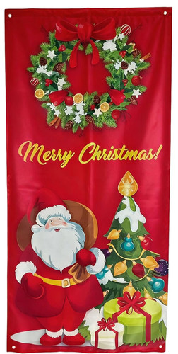 Christmas door cover - door, 6x3ft