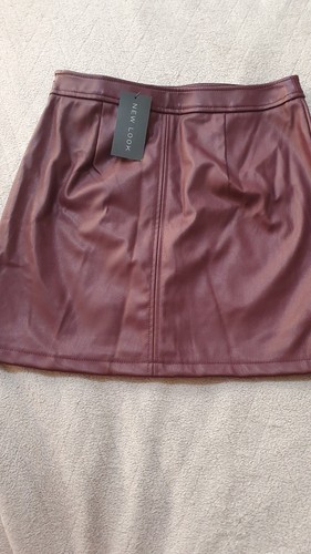 Ladies leather look - look, skirt