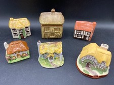 Miniature Houses x 6 inc. Mudlen End Studio & Trinket Box - Pottery Village