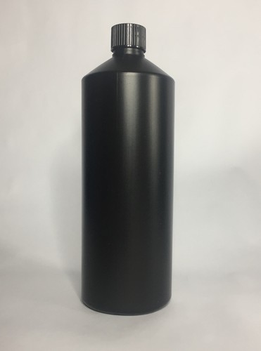 Empty 500ml black hdpe - black, plastic