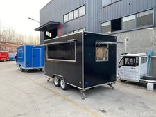 Mobile Food Trailer in Black | Concession Kitchen | Double Axle