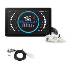 12V LCD Digital Motorcycle Speedometer Odometer Motorbike Tachometer Universal 