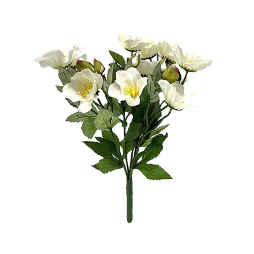 Faux silk helleborus christmas - silk,