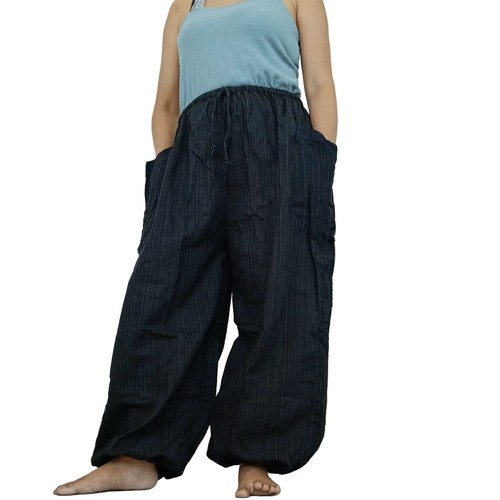 Plain black harem pants wide - plain,