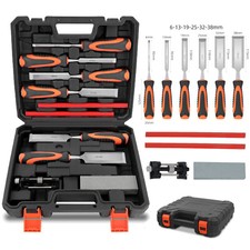 Wood Chisel Set 10 Pieces Woodworking Tools Sharpening Stone with Storage Box UK