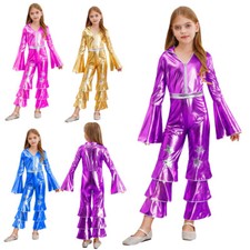 UK Kids Girls Sparkle Metallic