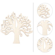  10 Pcs Wooden Tree Embellishment Decoration Small Trees for Crafts