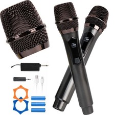 Wireless Microphone Dual Professional Cordless Mic Handheld Microphone System