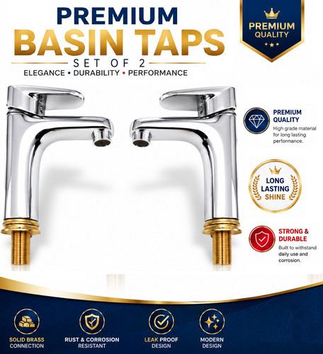 Chrome bathroom basin mixer - bathroom,