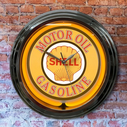 Shell motor oil - yellow, neon