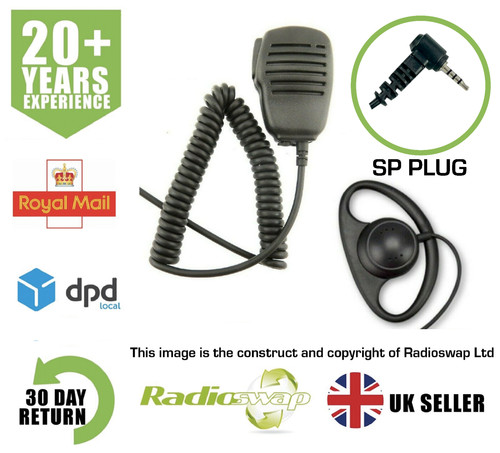 Speaker mic shape earpiece - mic, d-shape