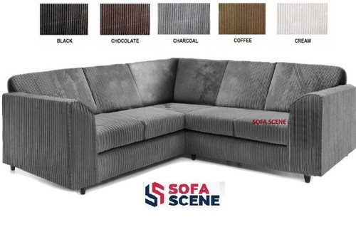 High back jumbo cord sofa - jumbo,