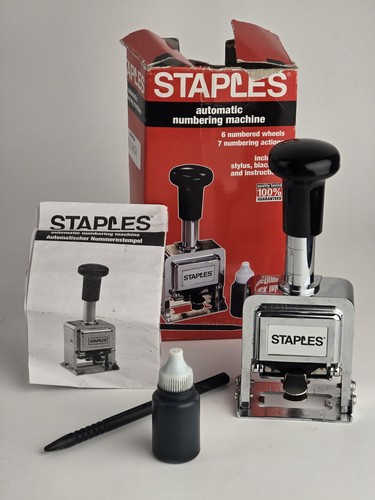 Staples automatic numbering - automatic,