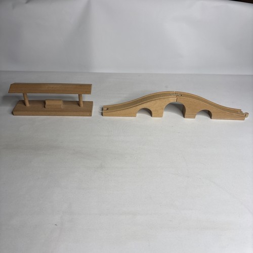 Wooden train bridge - bridge, &