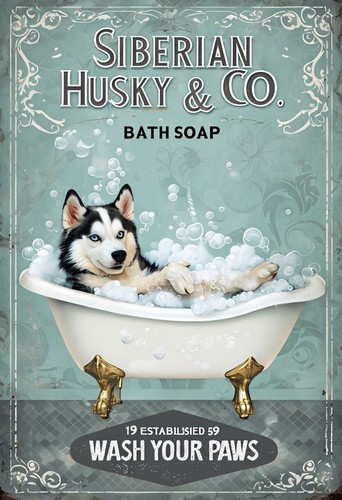 Siberian husky bath soap - soap, ad