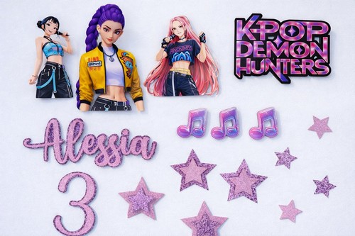 Kpop demon hunters cake topper - demon,