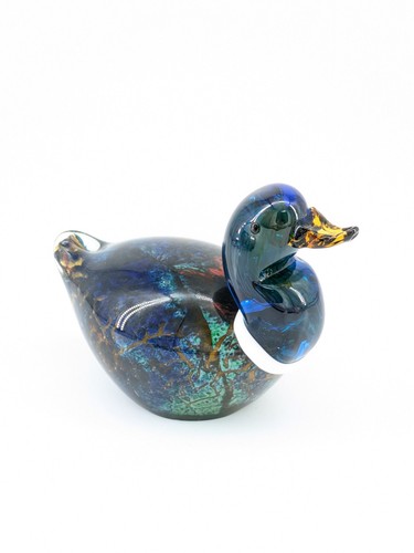 Vintage studio art glass - art, duck