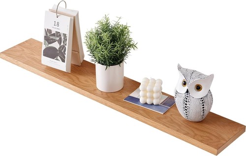 Floating shelf 90cm solid - floating, oak