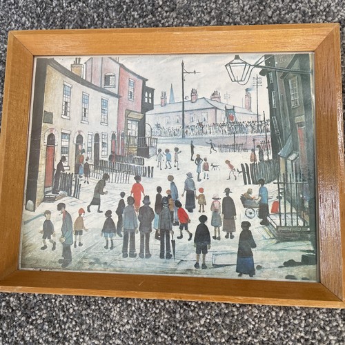 Vintage lowry framed print - vintage, print,