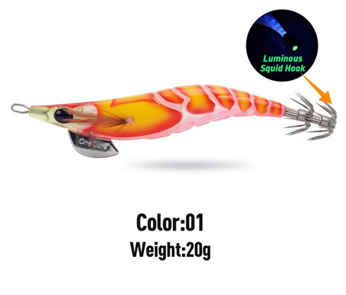 Squid jig lures luminous - luminous, slow