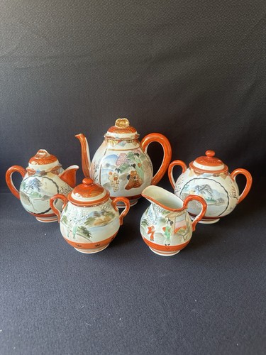Japanese kutani tea set - kutani,