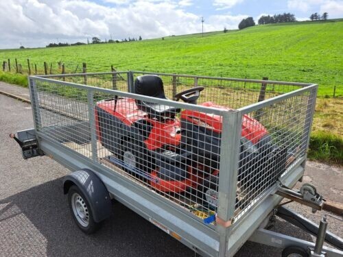 Ride mower collection and - on,