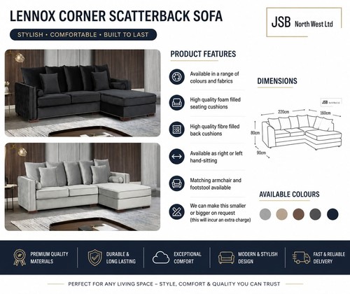 Seater sofa bed reversible l - reversible,