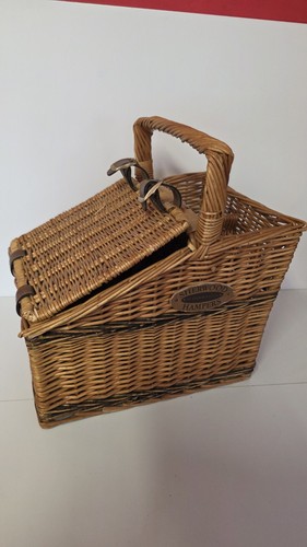 Rare vintage wicker picnic - wicker,