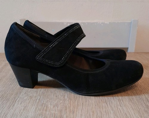 Gabor torby black suede court - black,