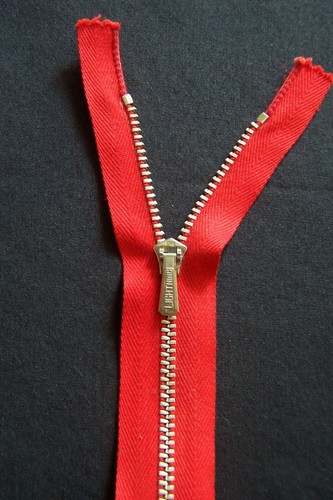 Vintage lightning metal zip - metal,