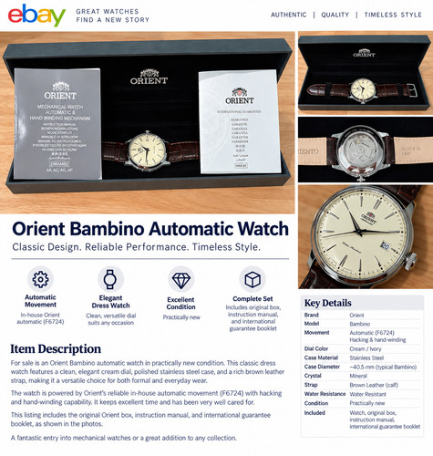 Orient bambino 38mm - bambino, v7