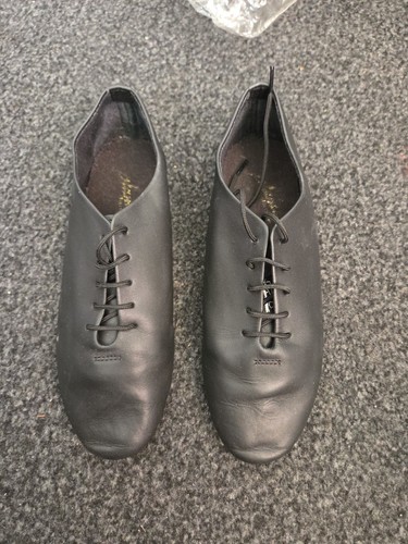 Unisex black leather jazz - unisex,