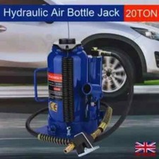 20 Ton Pneumatic Air Hydraulic Bottle Jack w/ Manual Hand Pump Car Van Truck UK