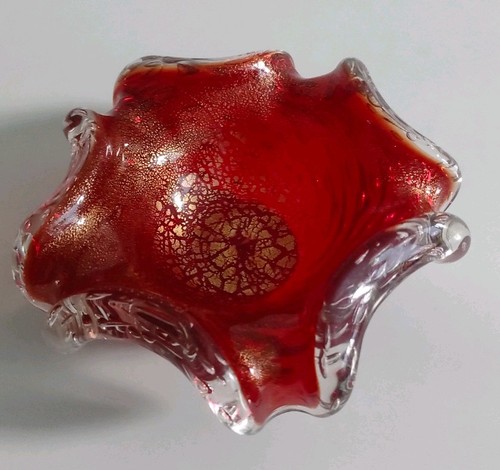 Murano ruby gold aventurine - ruby,