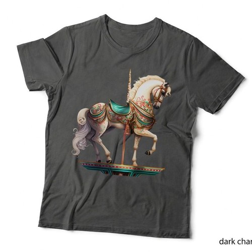White carousel horse - carousel,
