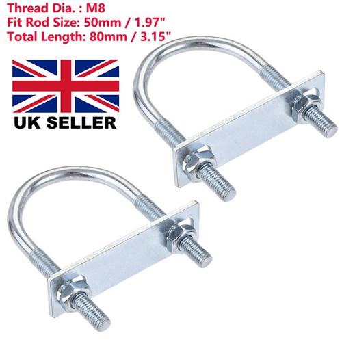 2sets round bolt 97 - u-bolt, 1.97"(50mm)