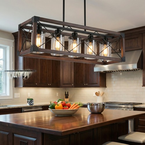 Rustic pendant 5 light - rustic,