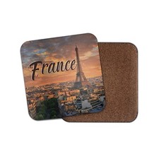 Paris Square Coaster - France French City Travel Holiday Drinks Gift #82346