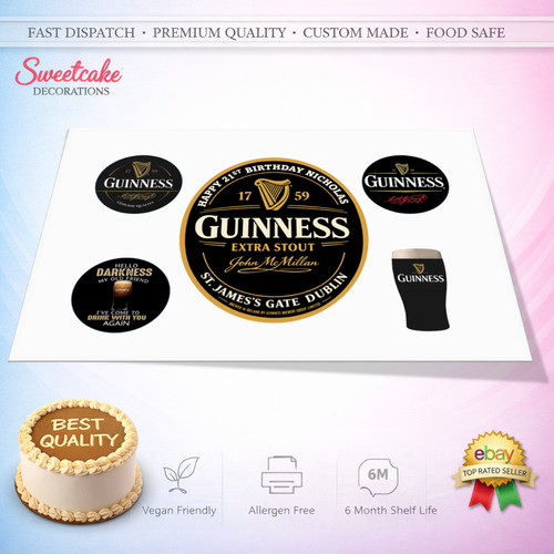Guinness inspired edible cake - guinness-inspired,