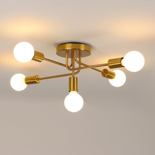 Modern gold sputnik ceiling - gold,