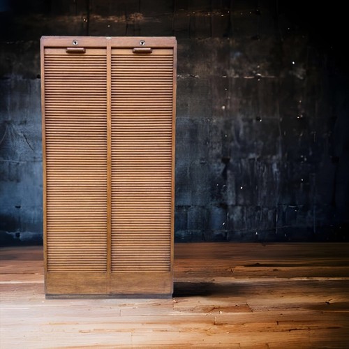 Vintage oak plywood tambour - oak,