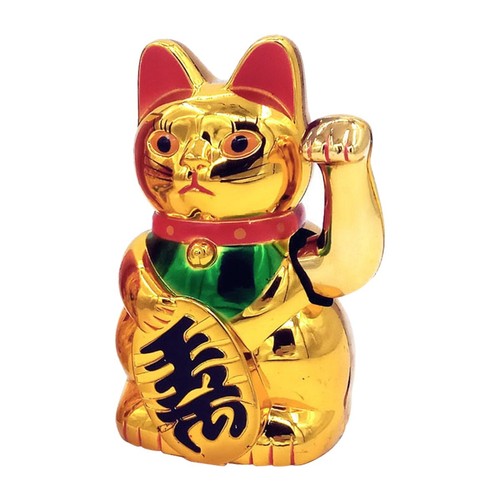 Chinese lucky waving gold cat - gold,