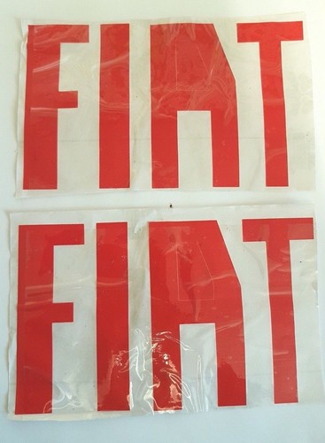St086 red fiat lettering - red,