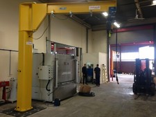 Jib Crane Yaplex complete with Demag Electric Chain Hoist 250kg Underbraced 3m