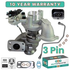 TURBO CHARGER WITH TURBO OIL FEED PIPE LINE FOR CITROEN, FIAT, FORD, DS, PEUGEOT
