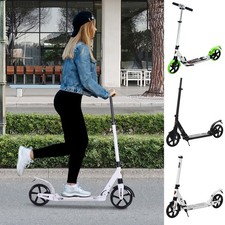 Folding Kick Scooter 2 Big Wheels 14+ Teens Adult Adjustable Ride On